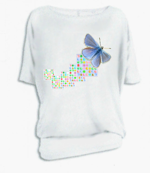 Oversize-Shirt "Schmetterling" XL