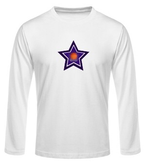 Langarm-Shirt - "Lichtvolle Blaupause", weiß